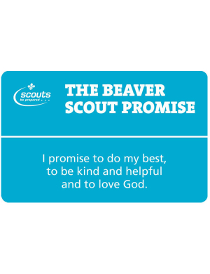 Beaver Scouts Motto & Promise Card